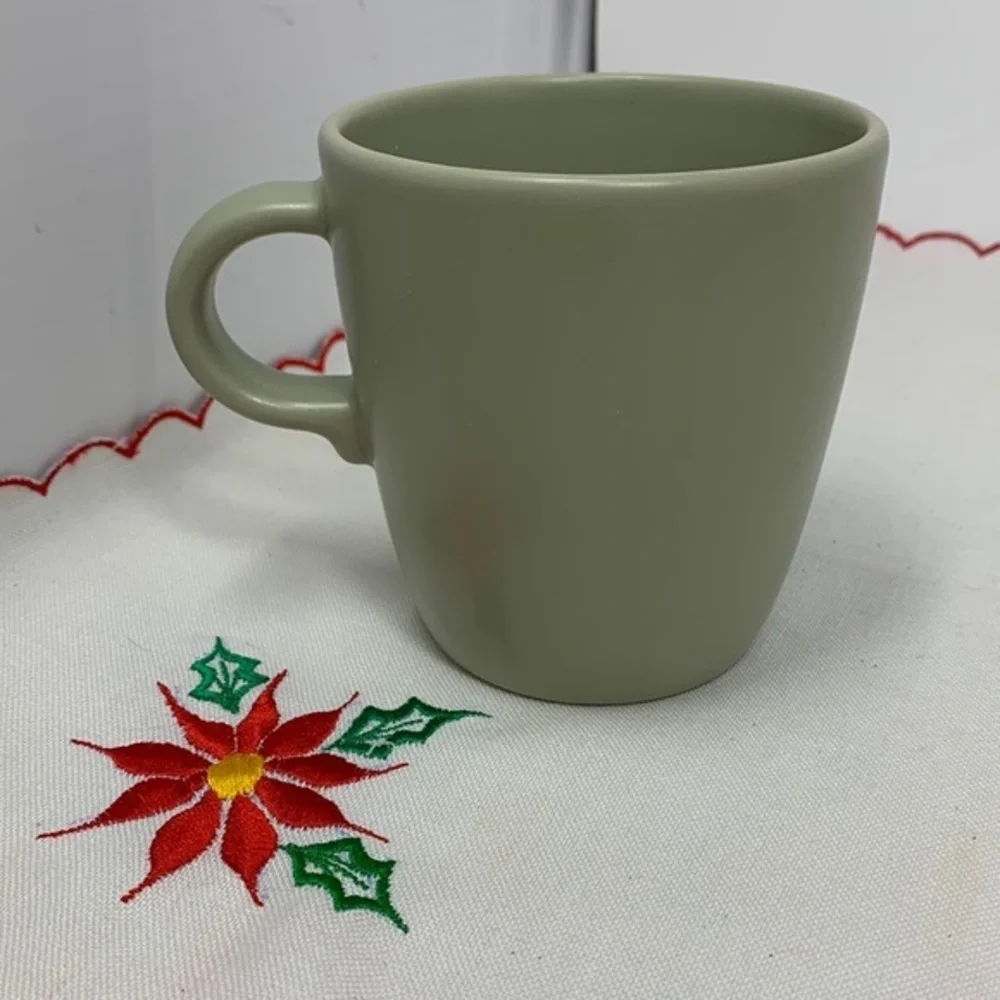 3.5” green Ikea coffee tea hot coco drink mug cup nwt sturdy unused
